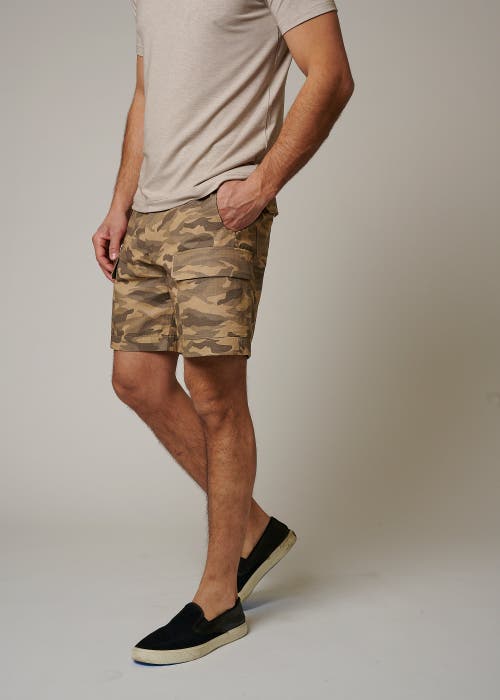 Leisure Lab Ripstop Cargo Camo Shorts In Sahara