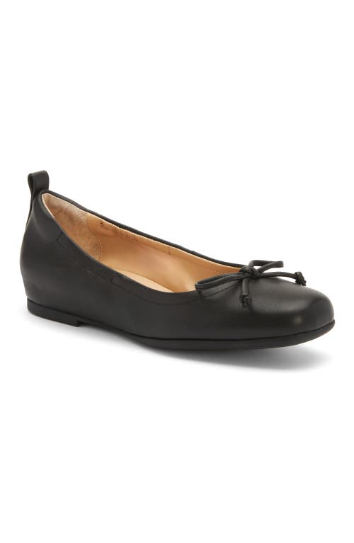 Abeo Cadence Bow Ballet Flat In Black Nappa - Regular
