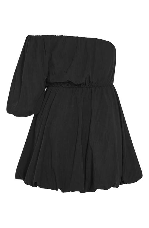 Shop City Chic Mercy One Shoulder Minidress In Black