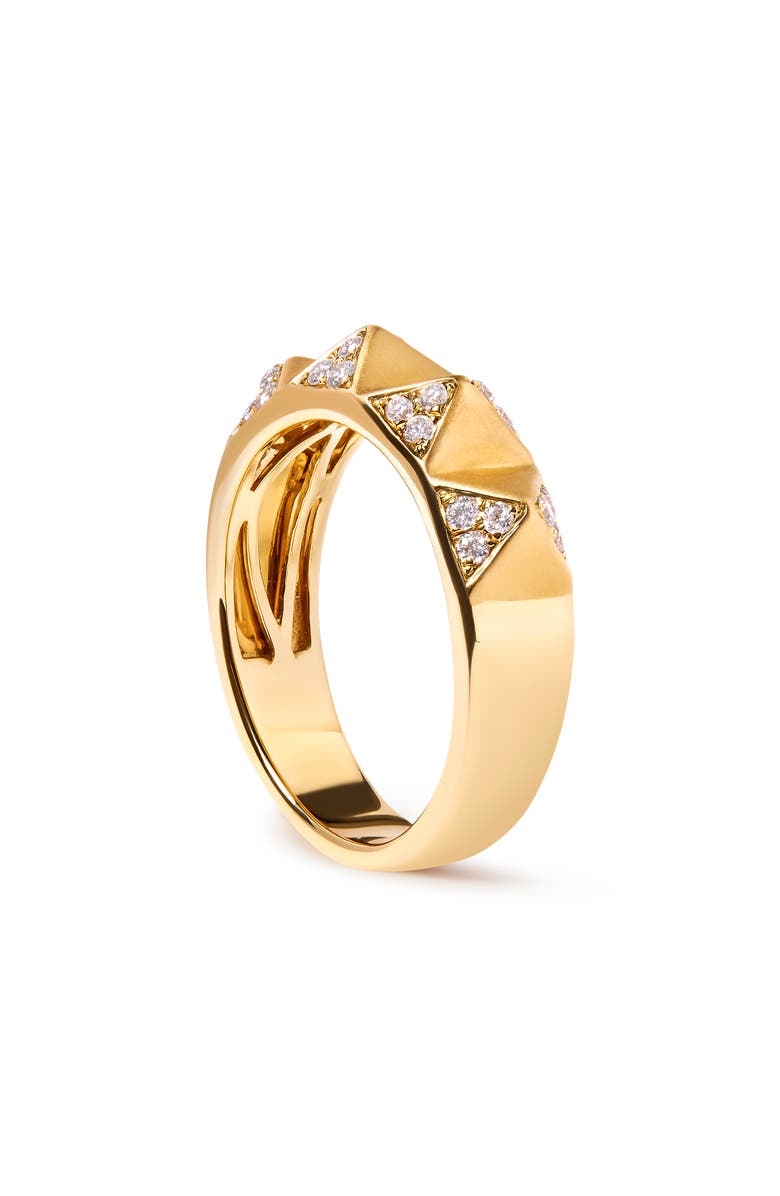 Haus of Brilliance 14K Yellow Gold 1/4Cttw White Diamond Pyramid Band Ring, Alternate, color, Yellow