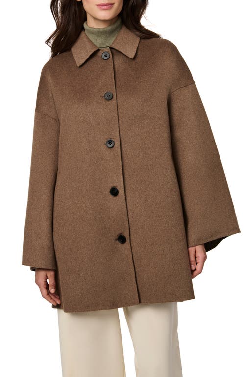 Bernardo Double Face Wool Coat In Brown