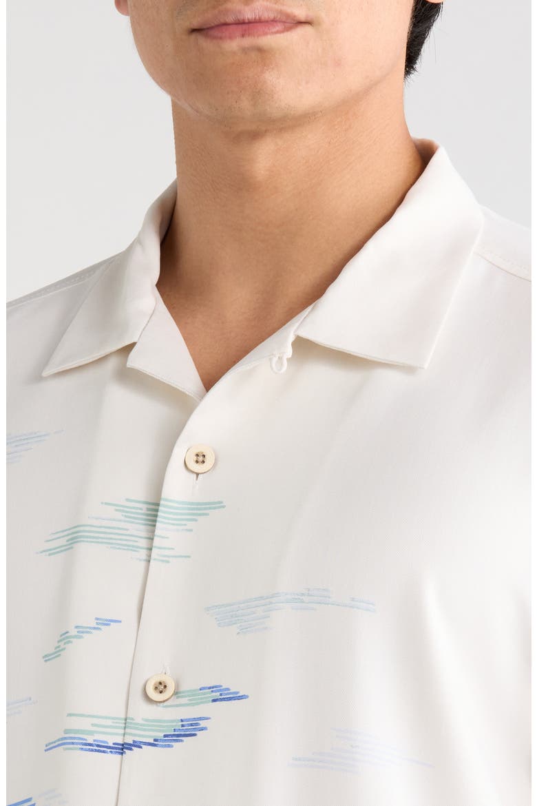 Hideaway Cove Silk Camp Shirt, Alternate, color, CONTINENTAL
