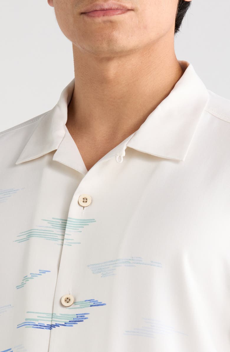 Tommy Bahama Hideaway Cove Silk Camp Shirt, Alternate, color, Continental