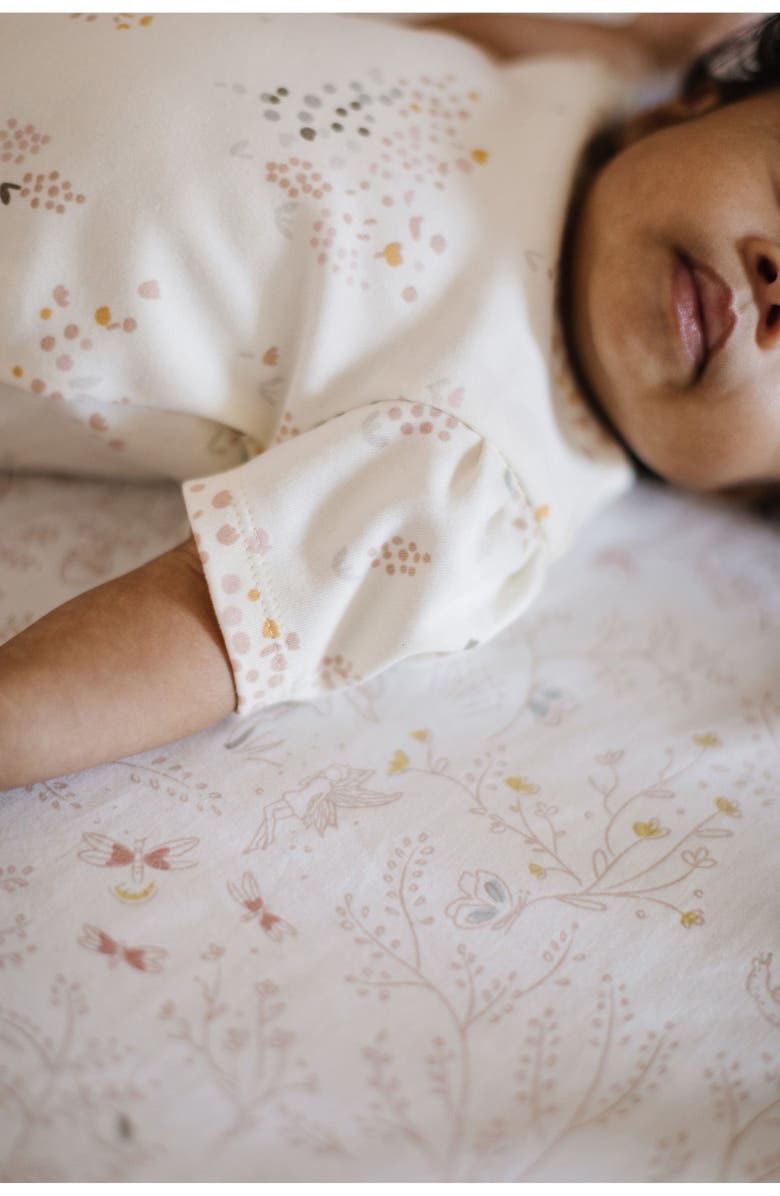 Pehr Flower Patch Organic Cotton Bodysuit, Alternate, color, 