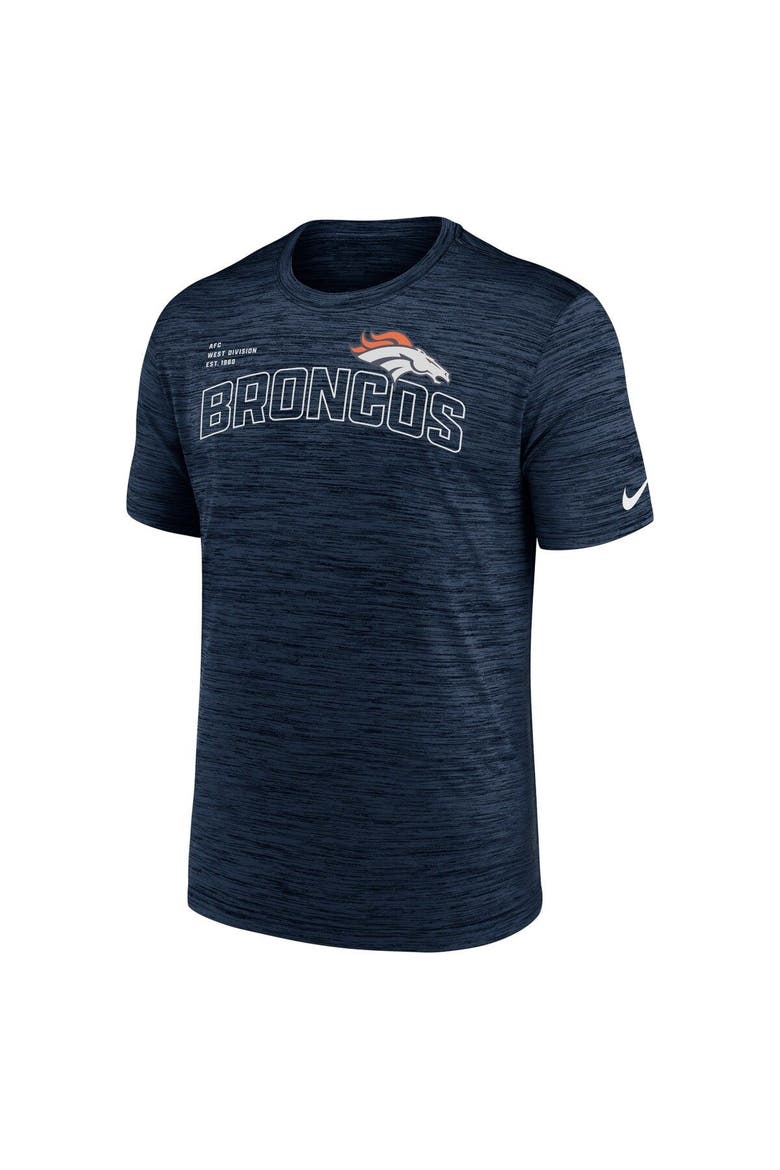 Men's Nike  Navy Denver Broncos Velocity Arch Performance T-Shirt, Alternate, color, Navy