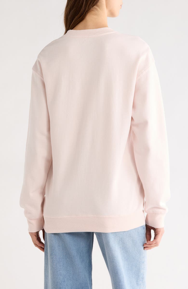 GOLDEN HOUR Embroidered Fleece Sweatshirt, Alternate, color, Mauve Morn
