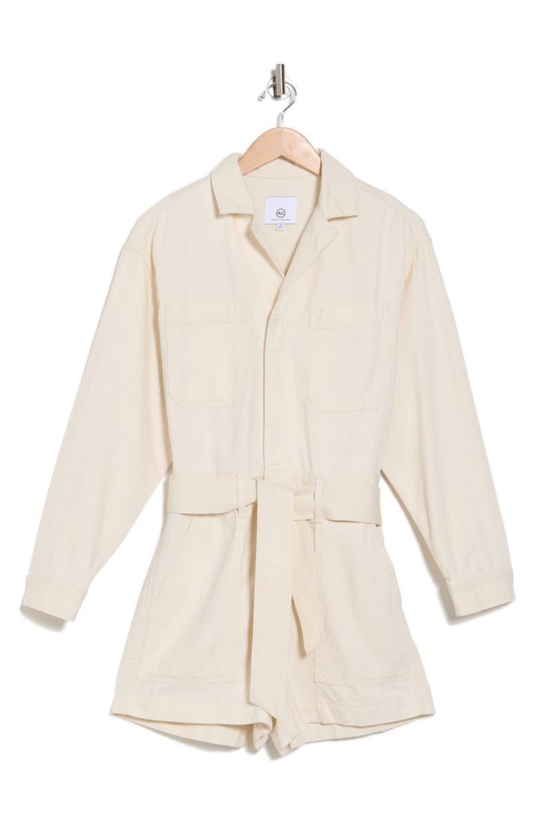 AG Ryleigh Long Sleeve Belted Romper, Alternate, color, 