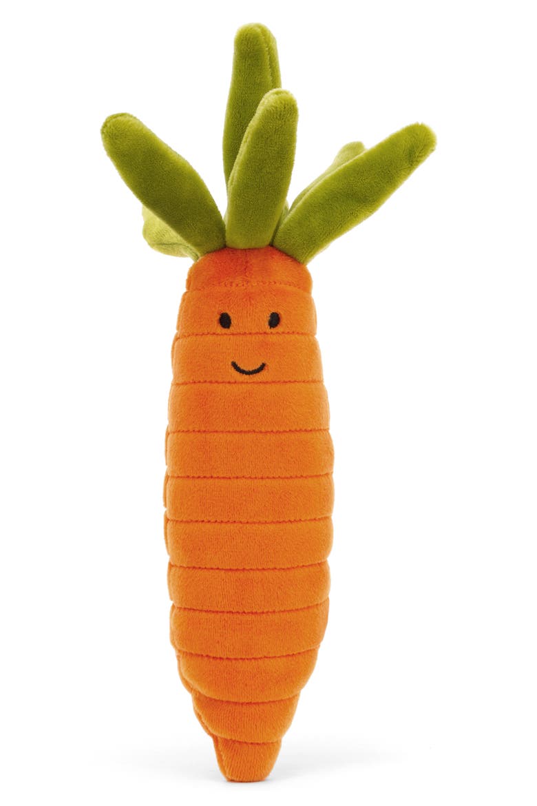 Vivacious Vegetable Carrot Plush Toy, Main, color, ORANGE
