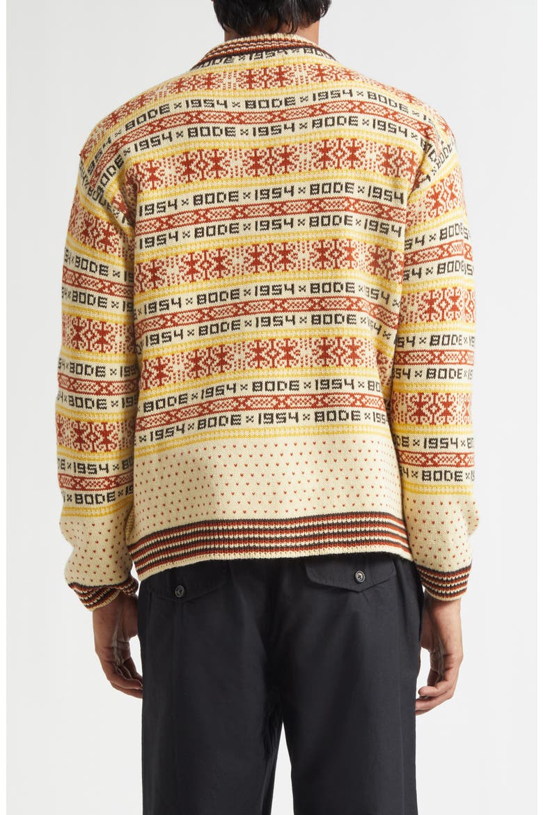 Marzipan Fair Isle Wool Cardigan, Alternate, color, BEIGE MULTI