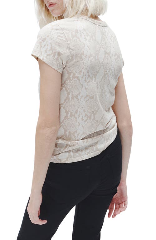 Rag & Bone Snakeskin Print Cotton Crewneck T-shirt In Snake Print