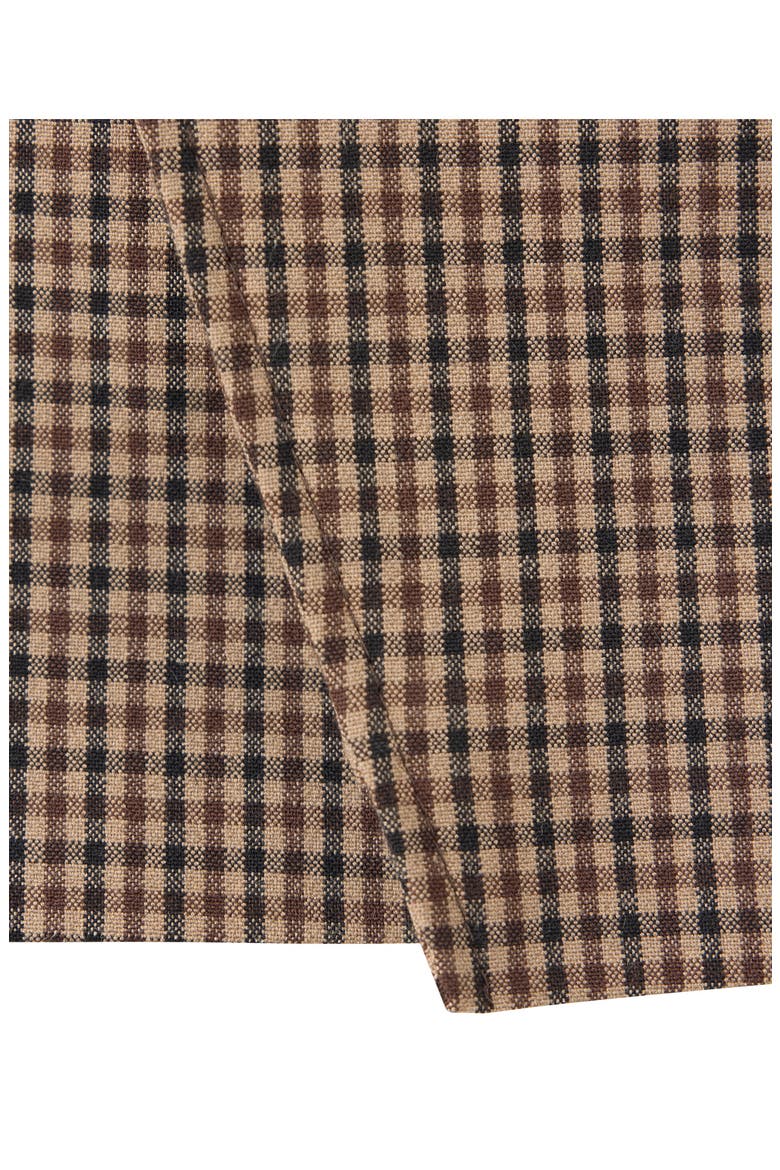 Houndstooth Buckle Mid Rise Miniskirt, Alternate, color, TOBACCO BROWN