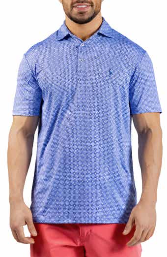 TailorByrd Geometric Floral Print Performance Polo