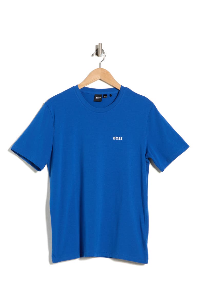 Crewneck Lounge Knit T-Shirt, Alternate, color, MED BLUE
