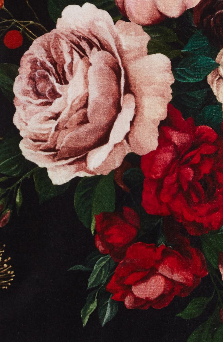 Dolce&Gabbana Floral Velveteen Dress, Alternate, color, 