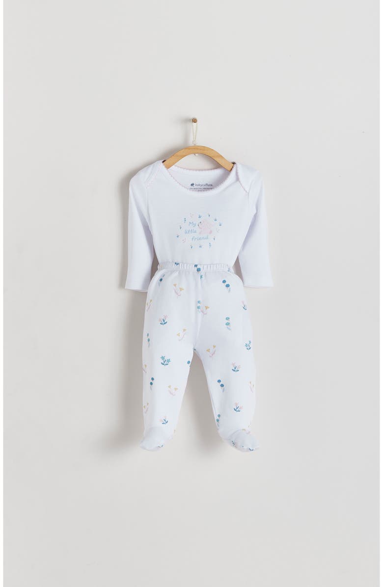 Babycottons Premium Cotton Mila Bodysuit & Pants Set for Infant, Main, color, 