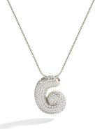 Mint & Lily Pave Bubble Initial Necklace