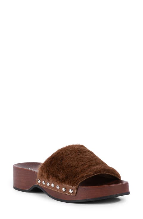 Windswell Faux Fur Slide Sandal