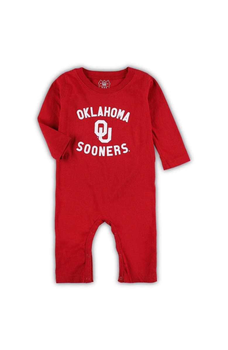 Wes & Willy Infant Wes & Willy Crimson Oklahoma Sooners Core Long Sleeve Jumper, Main, color,