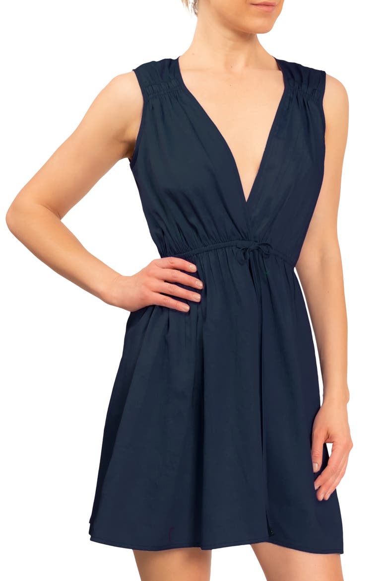 Dawn Fit & Flare Cotton Nightgown, Main, color, INKY BLUE
