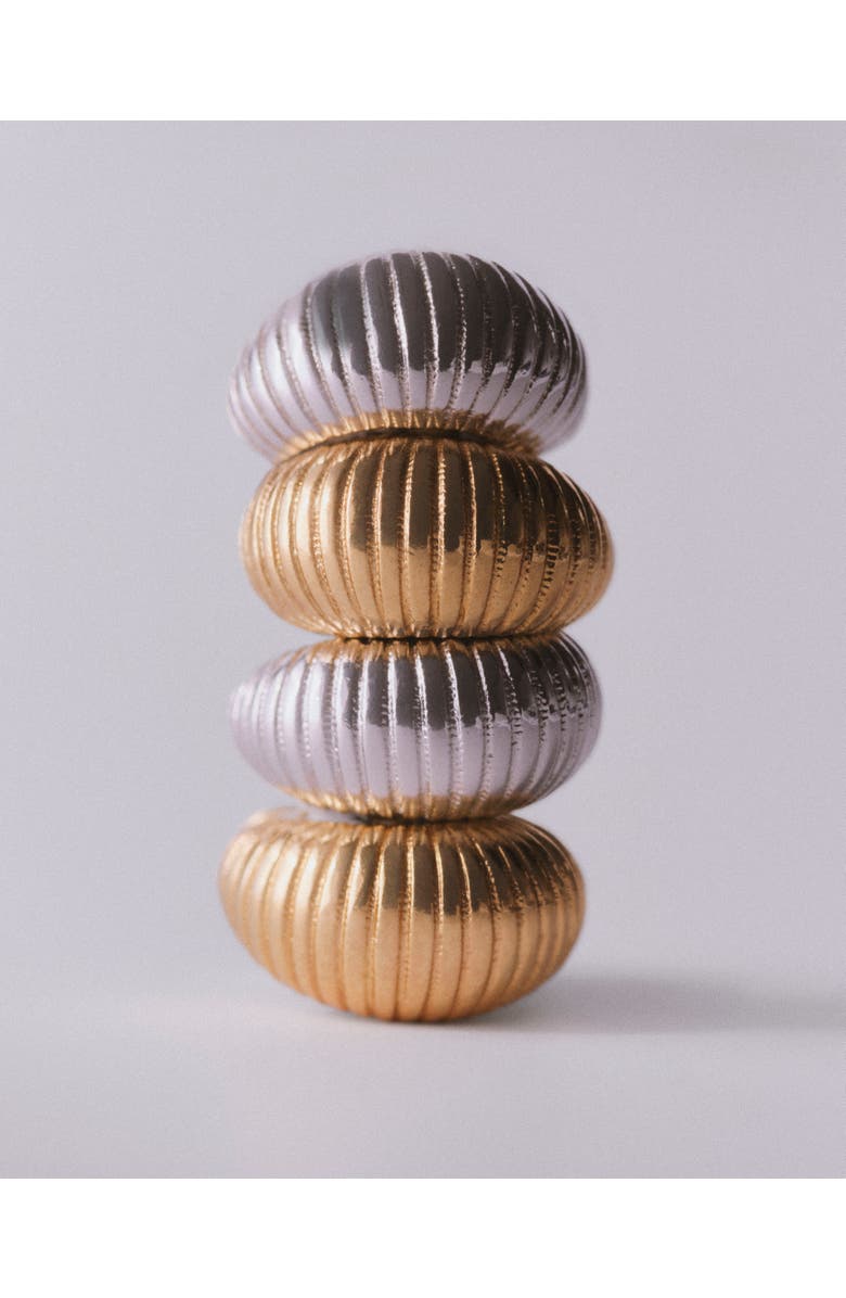 Susan Caplan 1980s Monet Gold Demi-Hoop Clip-On Earrings, Alternate, color, Monet Gold