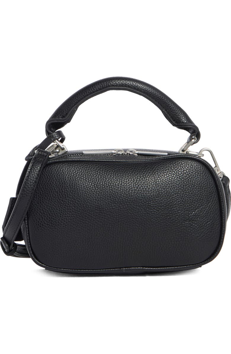 BCBG Mini Top Handle Zip Crossbody Bag, Main, color, Black