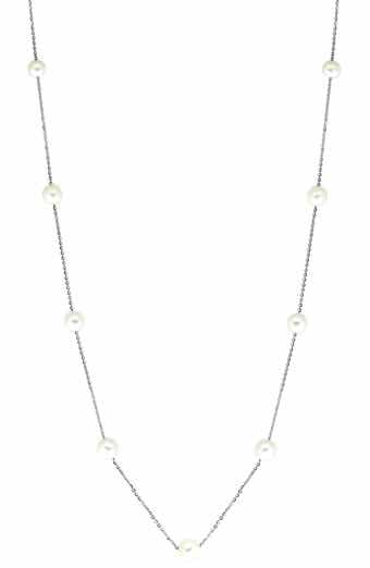 Sterling Silver & 6-7mm Cultured Freshwater Pearl Necklace