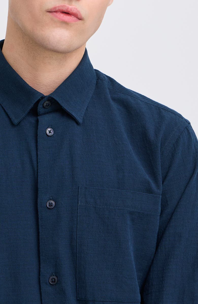 CASUAL FRIDAY Regular Fit Cotton Button-Up Shirt, Alternate, color, Navy Blazer