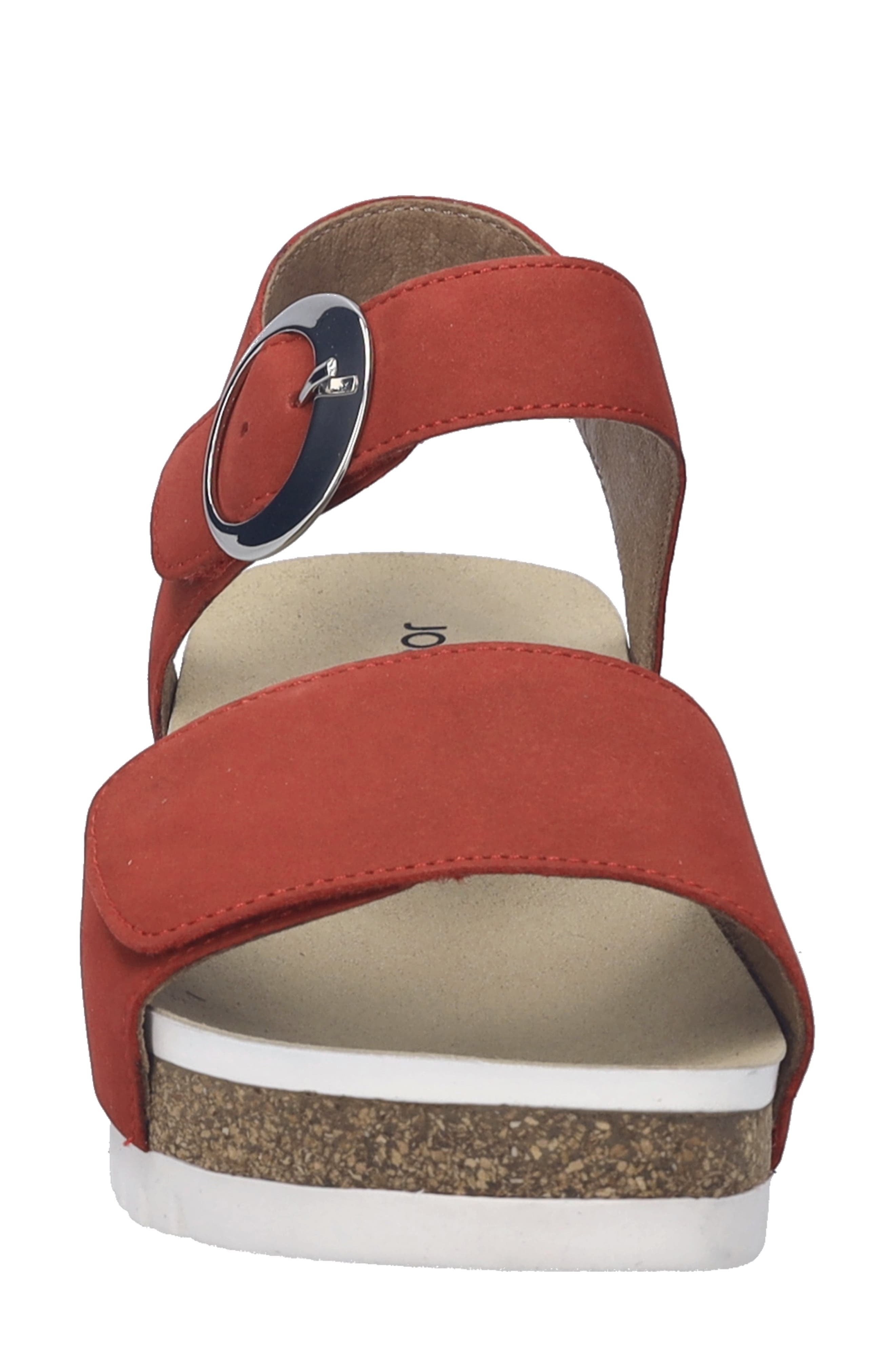 Quinn 16 Wedge Sandal, Alternate, color, RED NUBUCK