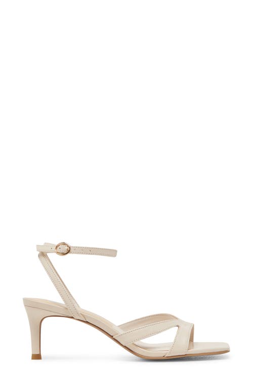 Dolce Vita Becki Ankle Strap Sandal In Bone Crinkle Patent