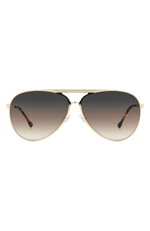 62mm Gradient Aviator Sunglasses