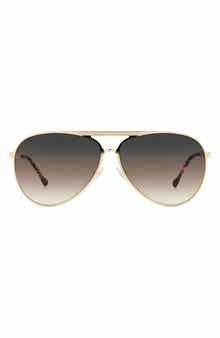 62mm Gradient Aviator Sunglasses