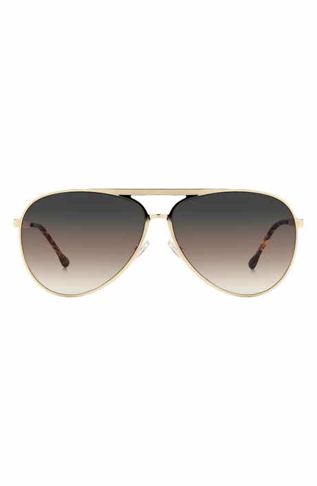 62mm Gradient Aviator Sunglasses