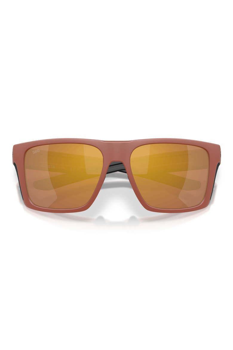 Lido 57mm Polarized Square Sunglasses, Alternate, color, MATTE TERRA COTTA / GOLD 580G