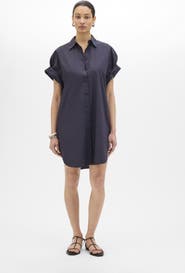 Another Tomorrow Short Shirt Dress