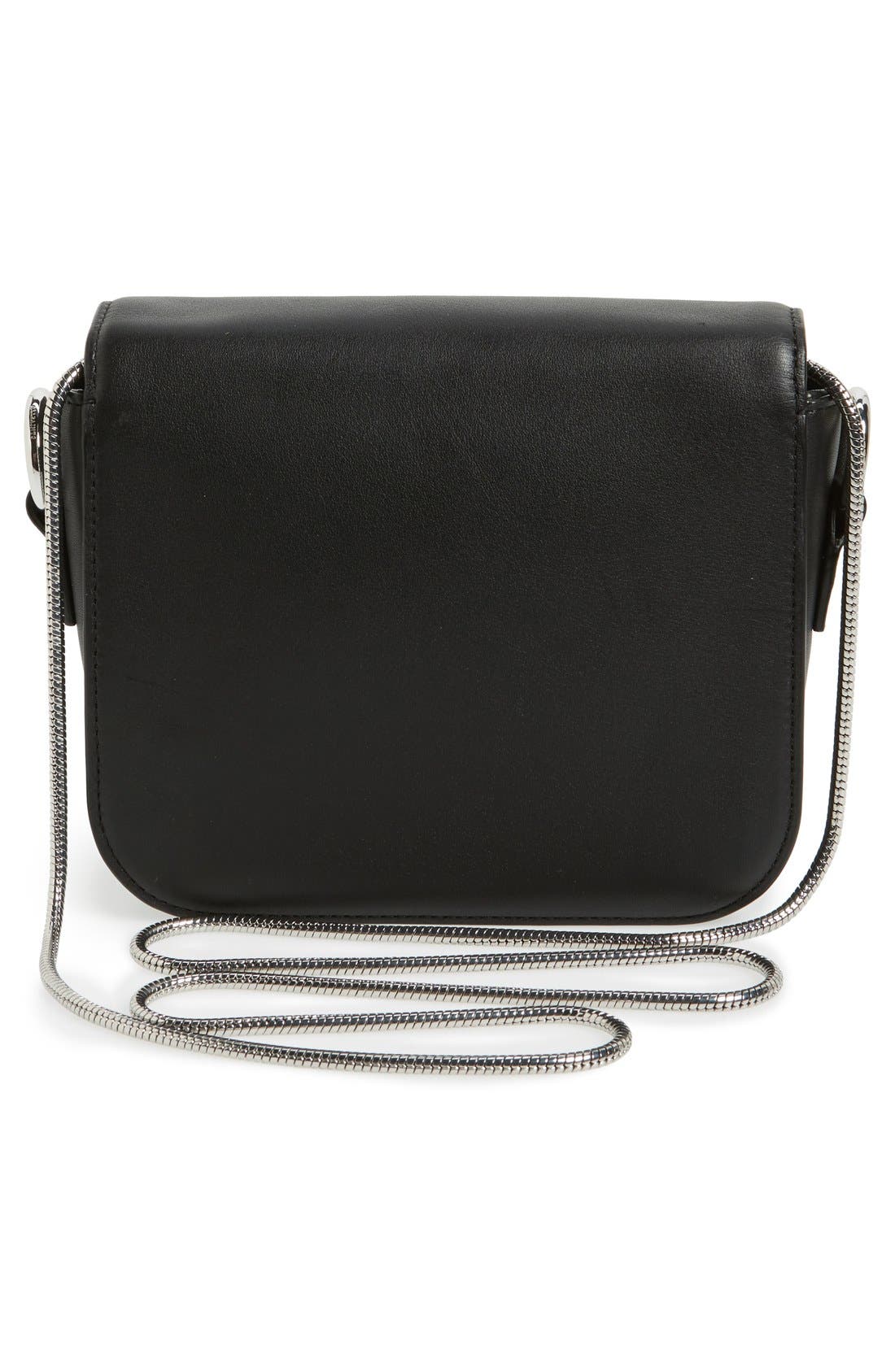 AllSaints 'Ikuya' Leather Clutch, Alternate, color, Black