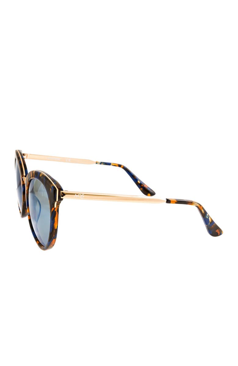 AQS Poppy 54mm Round Sunglasses, Alternate, color, Orange-Blue-Black-Gold