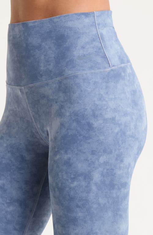 Nike Zenvy Gentle Support High Waist Rib Leggings In Blue