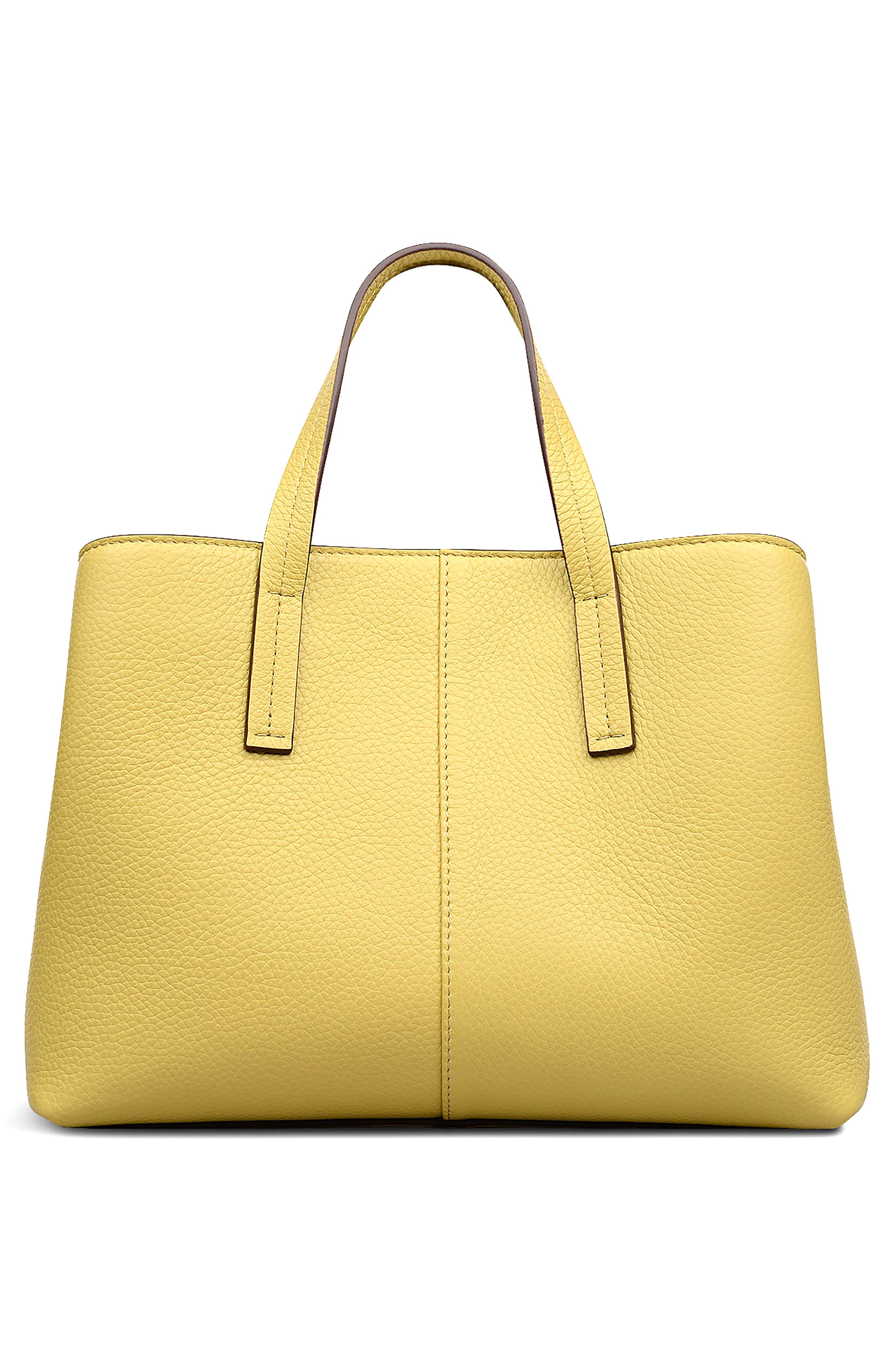 Dukes Place Medium Leather Satchel, Alternate, color, HONEYCOMB