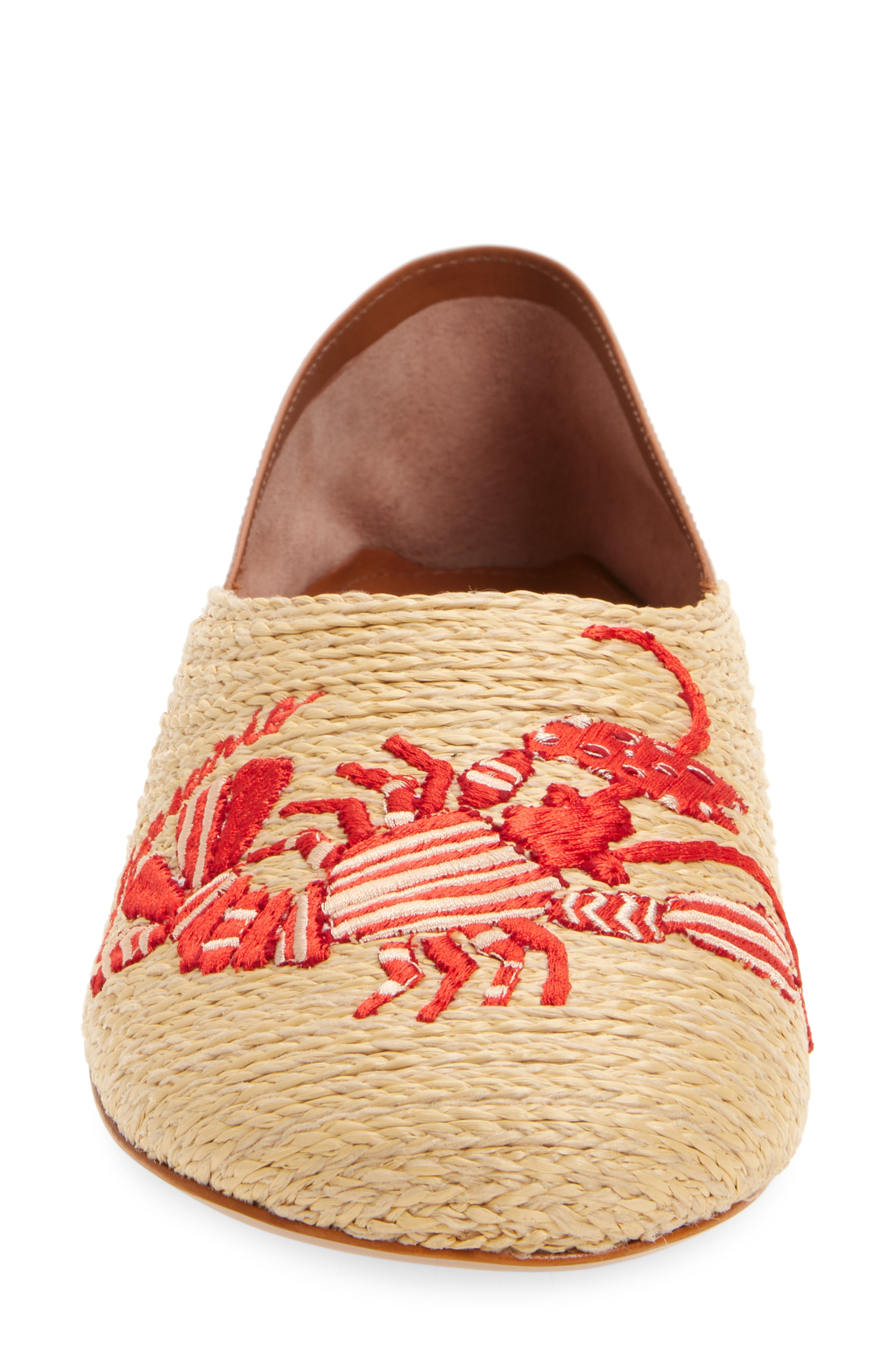 FARM Rio Raffia Flat, Alternate, color, Lobster