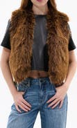 AZALEA WANG Faux Fur Vest