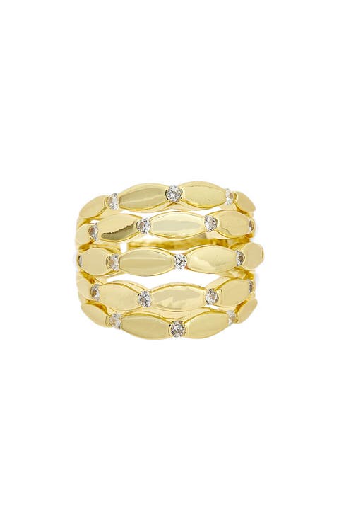 Cubic Zirconia Multiband Ring