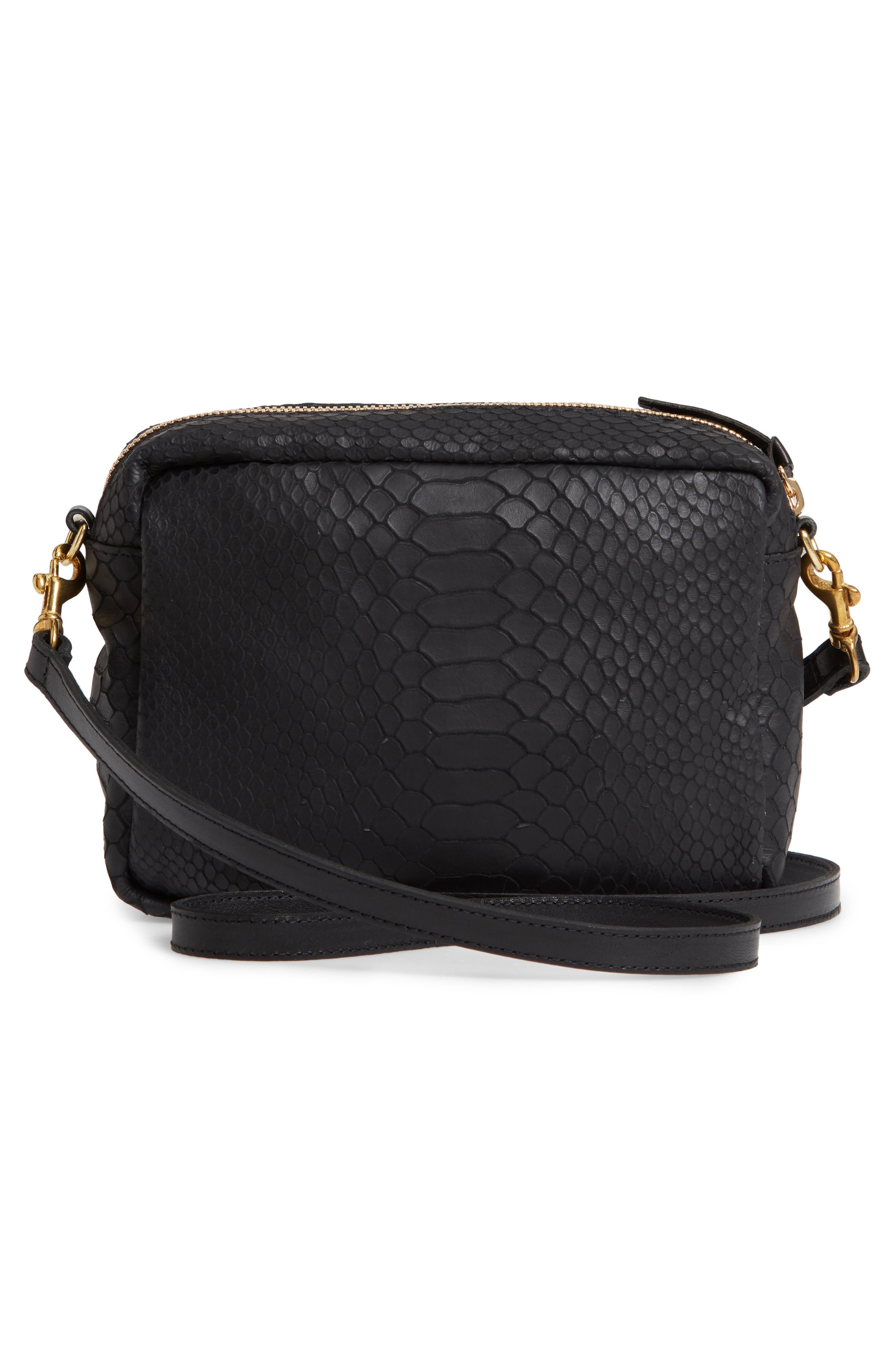 Clare V. Midi Sac Embossed Leather Crossbody Bag, Alternate, color, 