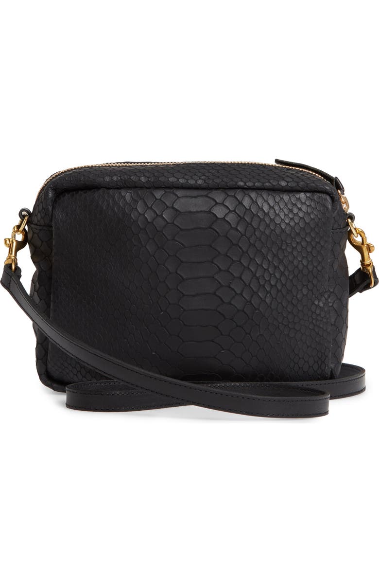 Clare V. Midi Sac Embossed Leather Crossbody Bag, Alternate, color,