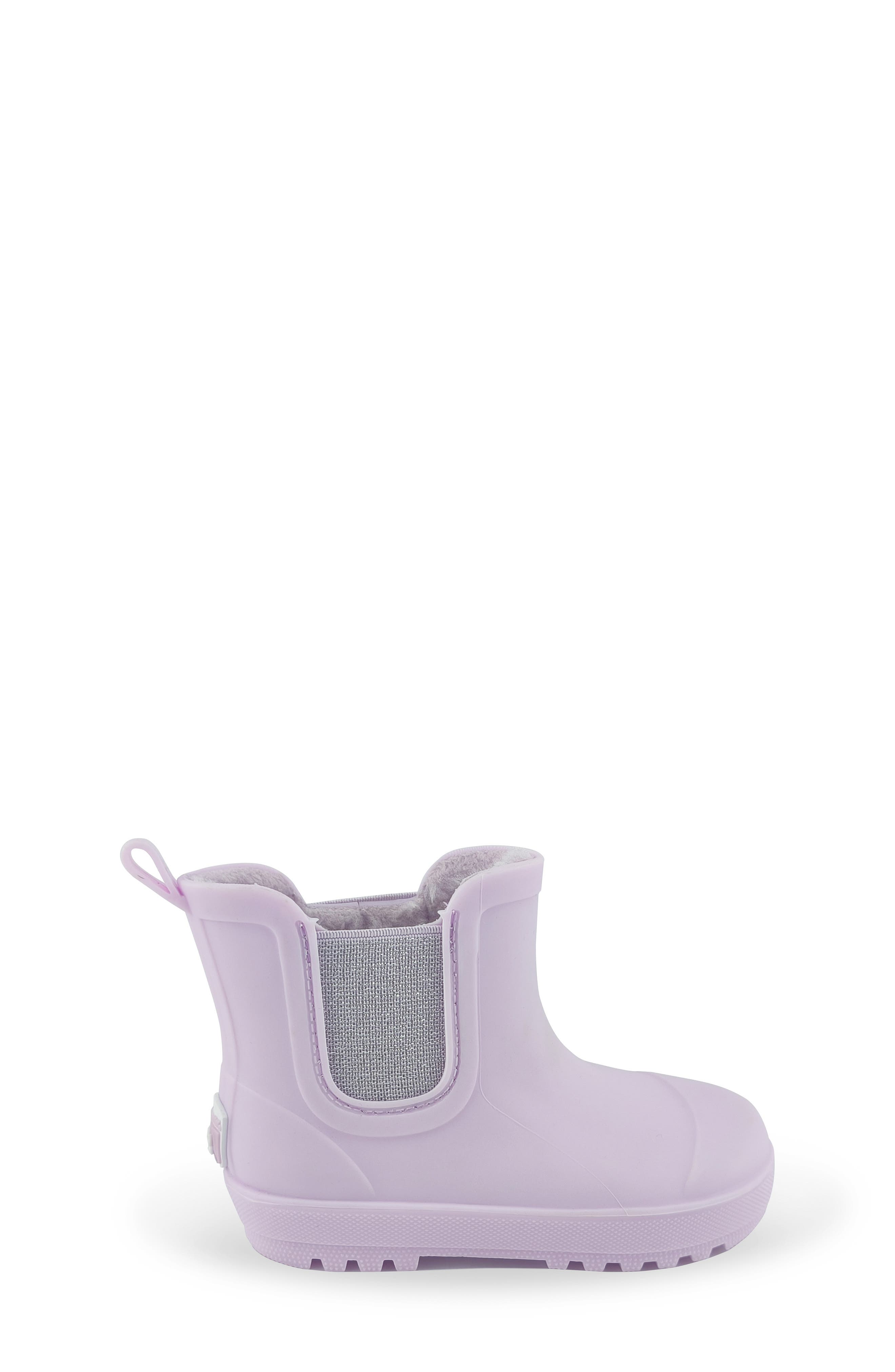 BEARPAW Kids' Shortie Rain Boot with Faux Fur Lining, Alternate, color, Purple