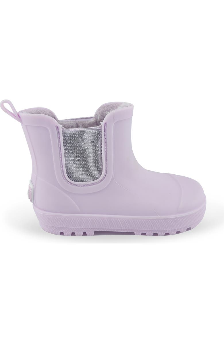 BEARPAW Kids' Shortie Rain Boot with Faux Fur Lining, Alternate, color, Purple