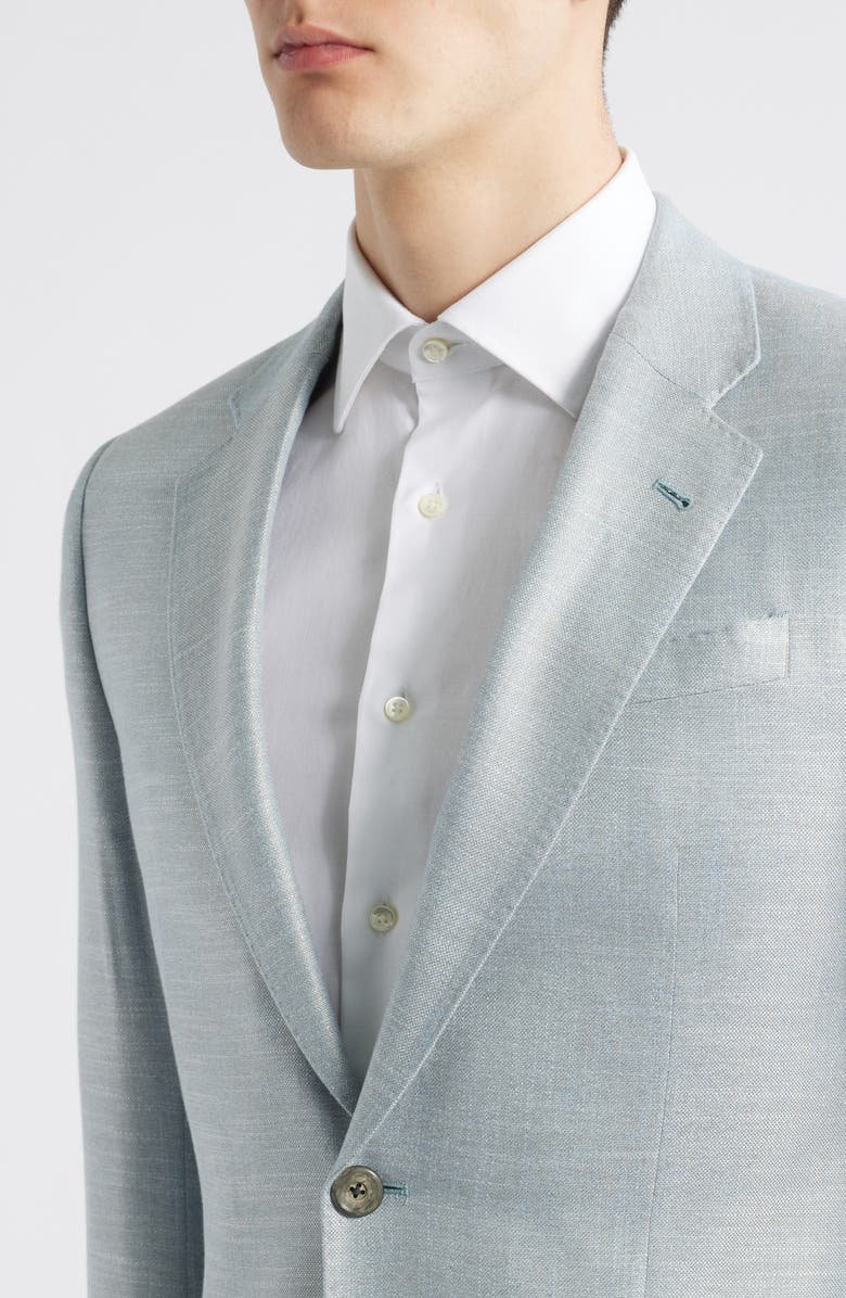 Emporio Armani Viscose Sharkskin Sport Coat, Alternate, color, Grey