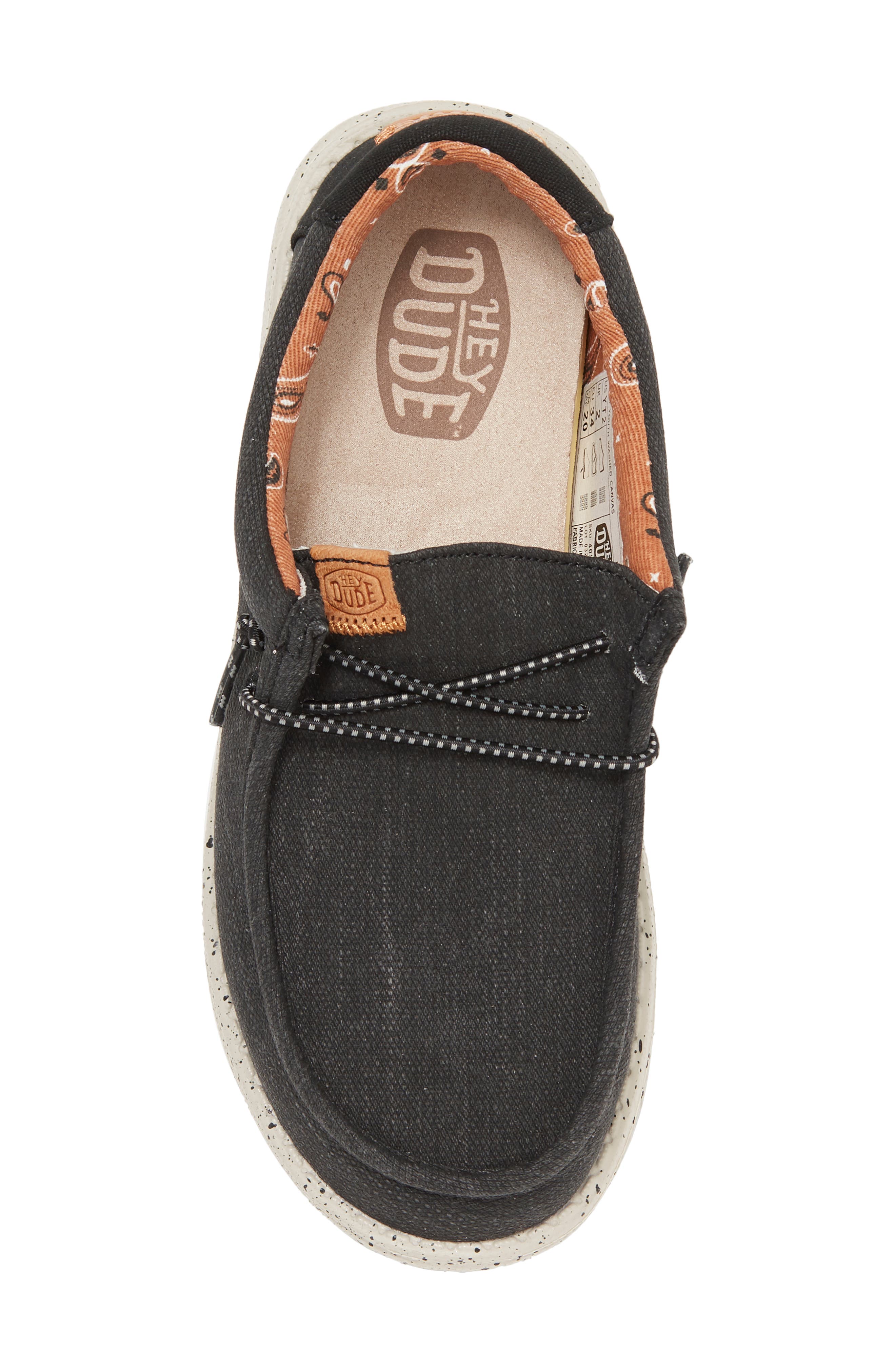 Hey Dude Kids' Wally Washed Canvas Boat Shoe, Alternate, color, 