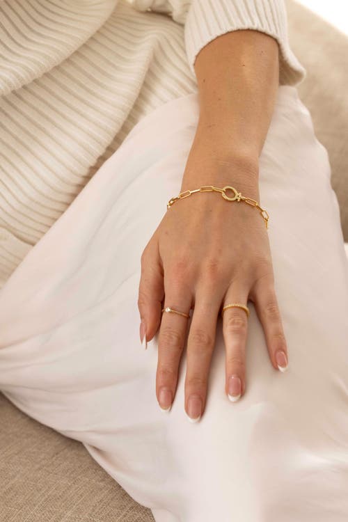 Mint & Lily Mint Paperclip Bracelet In Gold