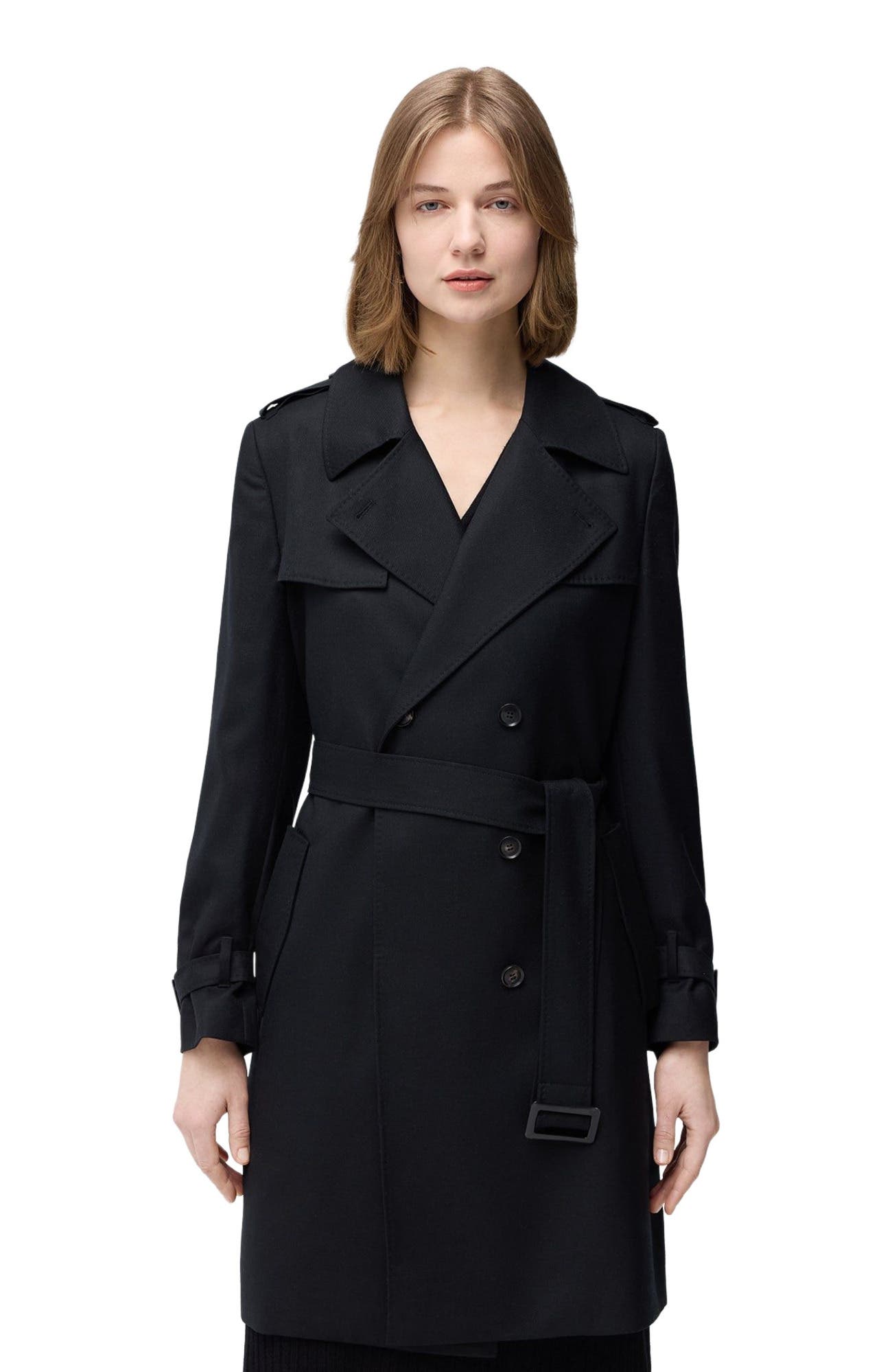 Double Breasted Cashmere Trench Coat - image 2