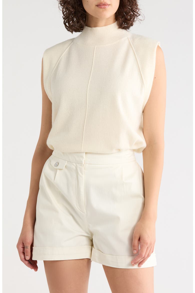 Futrani Mock Neck Sleeveless Top, Main, color, OPEN WHITE